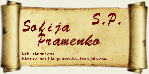 Sofija Pramenko vizit kartica
